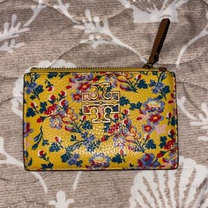 Floral Zip Wallet - Yellow Floral Print